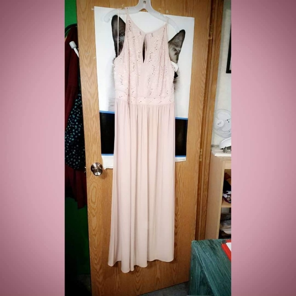 Blush pink prom dress